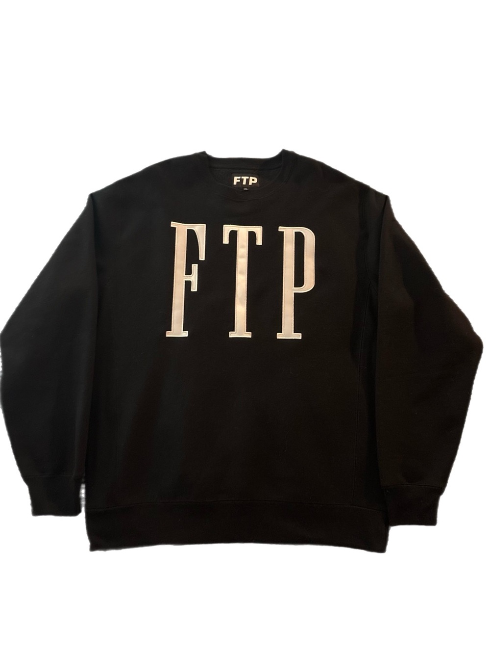 FTP x Eyedress Black Crewneck Sweatshirt with White Block Letters